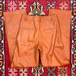 Zara Warm Brown Faux Leather Pants